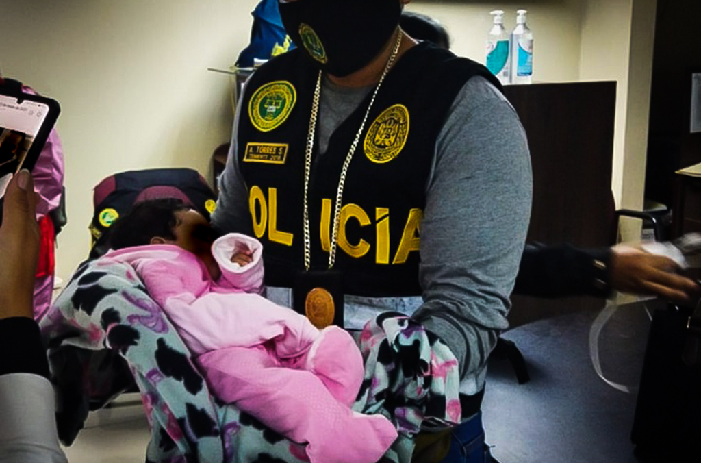 The baby has now been placed in protective care.