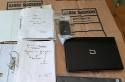 Evidence seized by the Garda National Economic Crime Bureau