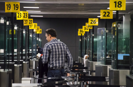 Airport passport control